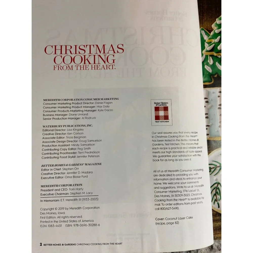Better Homes & Gardens Christmas Cooking from the Heart 2019 Hardcover